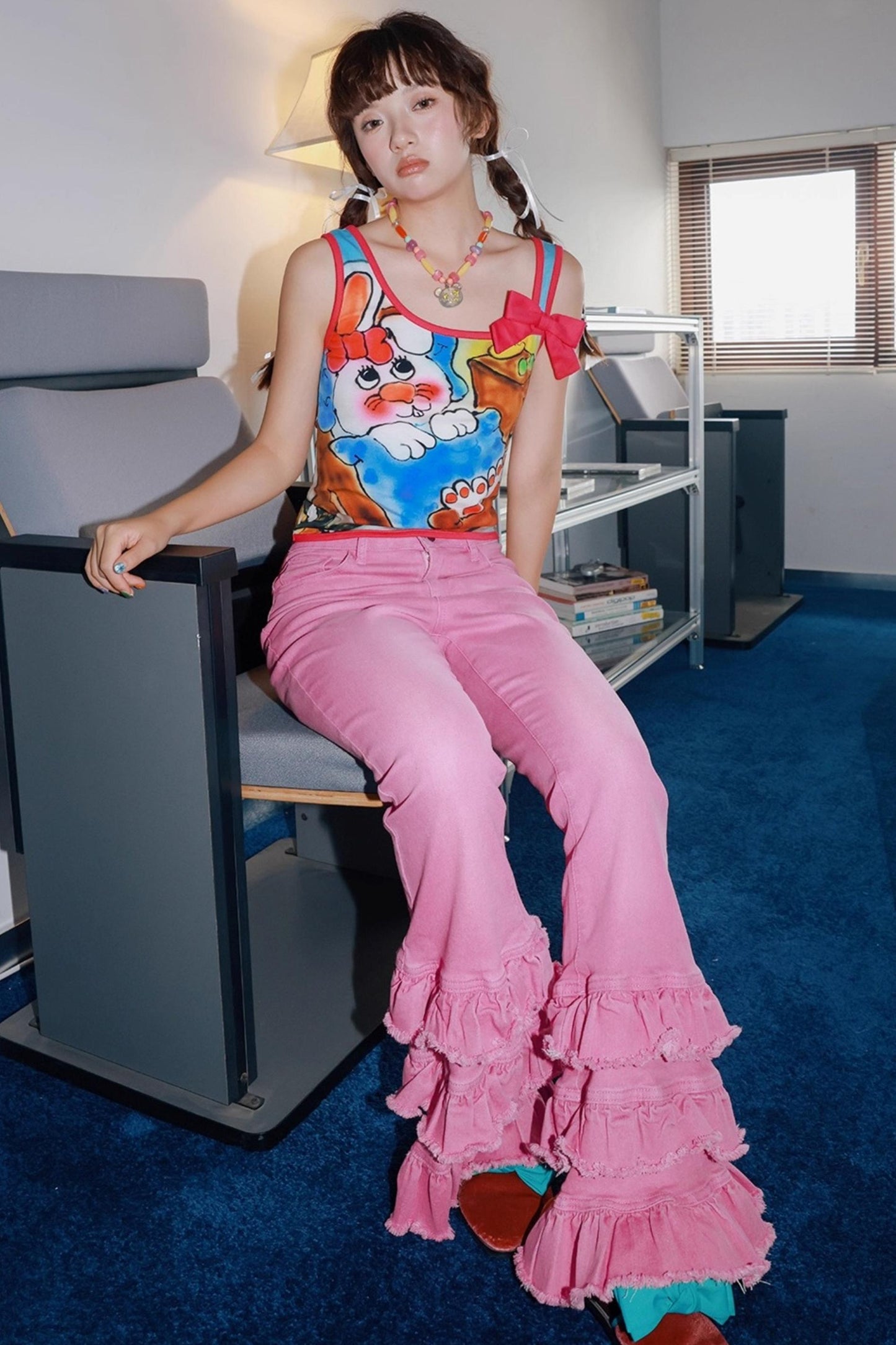 Girly Lace Denim Pants