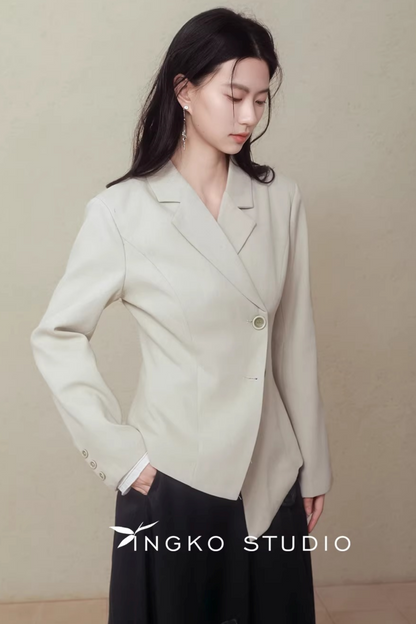 Asymmetrische Hanfband-Jacke