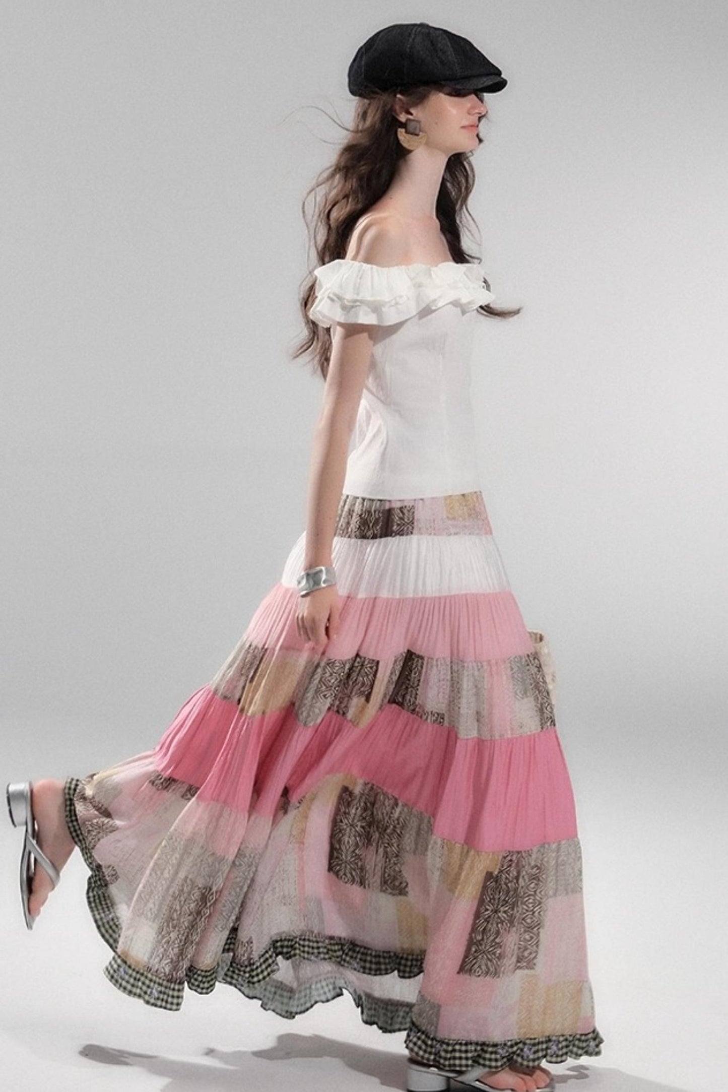 Begonia Ruffle One-Shoulder Top