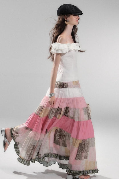 Begonia Ruffle One-Shoulder Top