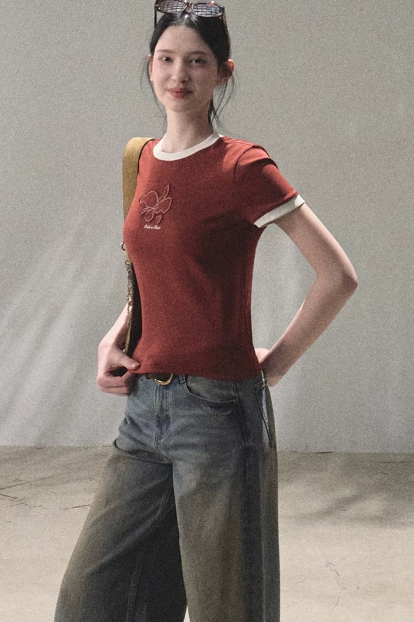 Color-Blocked Cotton Knit Top