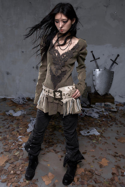 Palace Deep V-Neck Knitted Dress