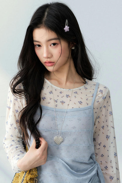 Floral Star Mesh Top Set