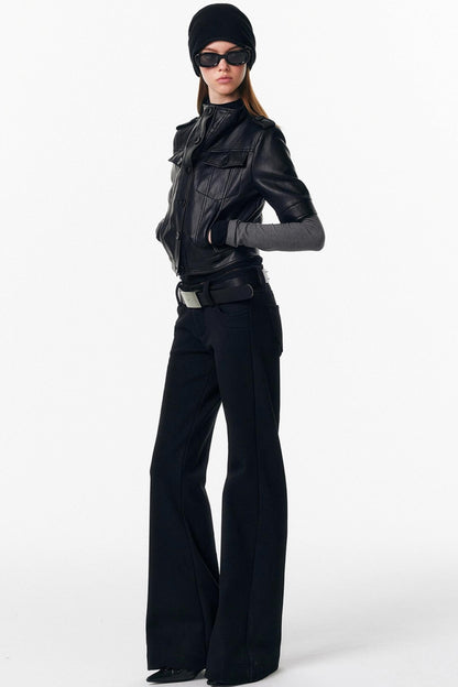 Fleece-Lined Flared Pants