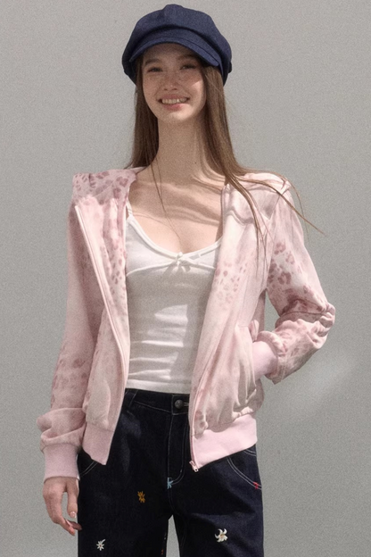 Sweet Printed Hooded Jacket