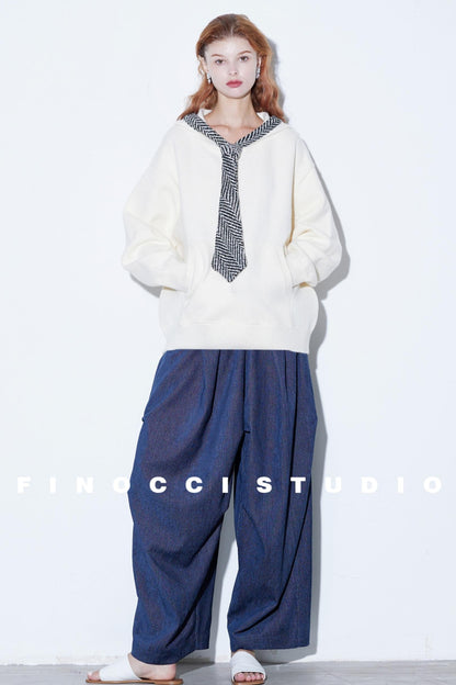 Herringbone Hooded Winter Top