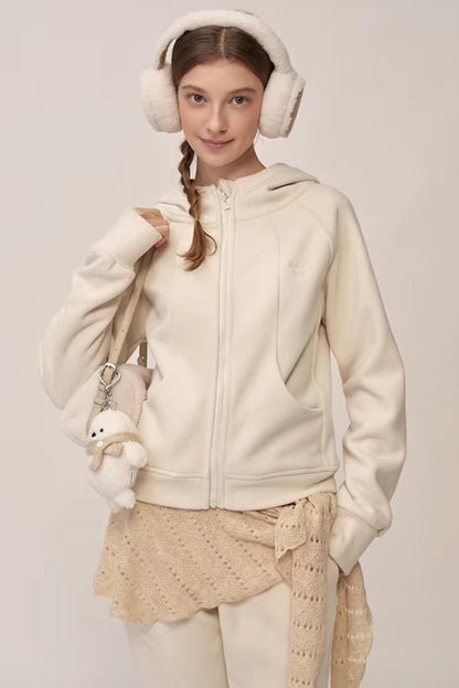 Double-Sided Fleece Hooded Jacket Set-Up