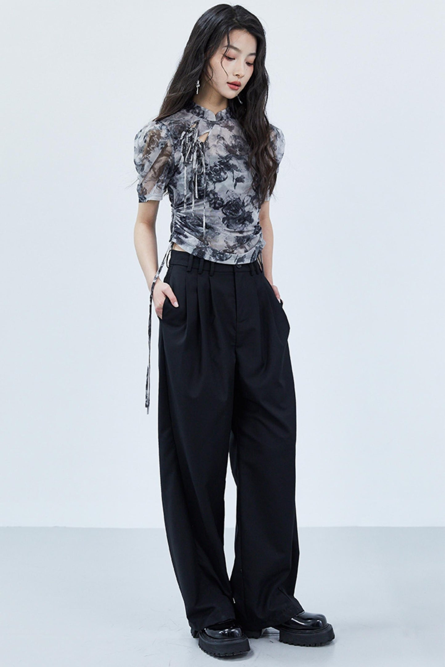 Deconstructed Women’s Black Trousers