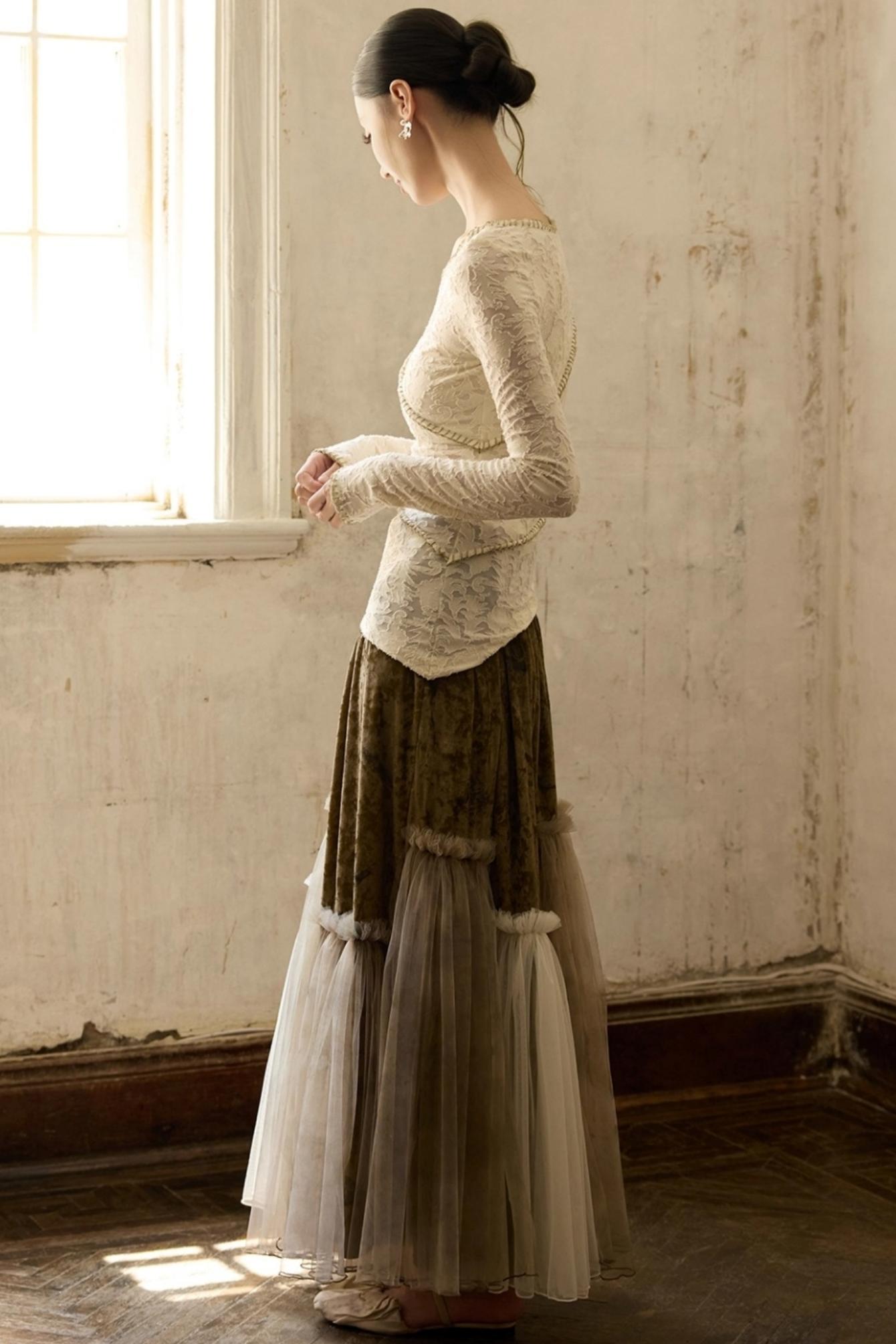 Slim Jacquard Knit Base Layer Top