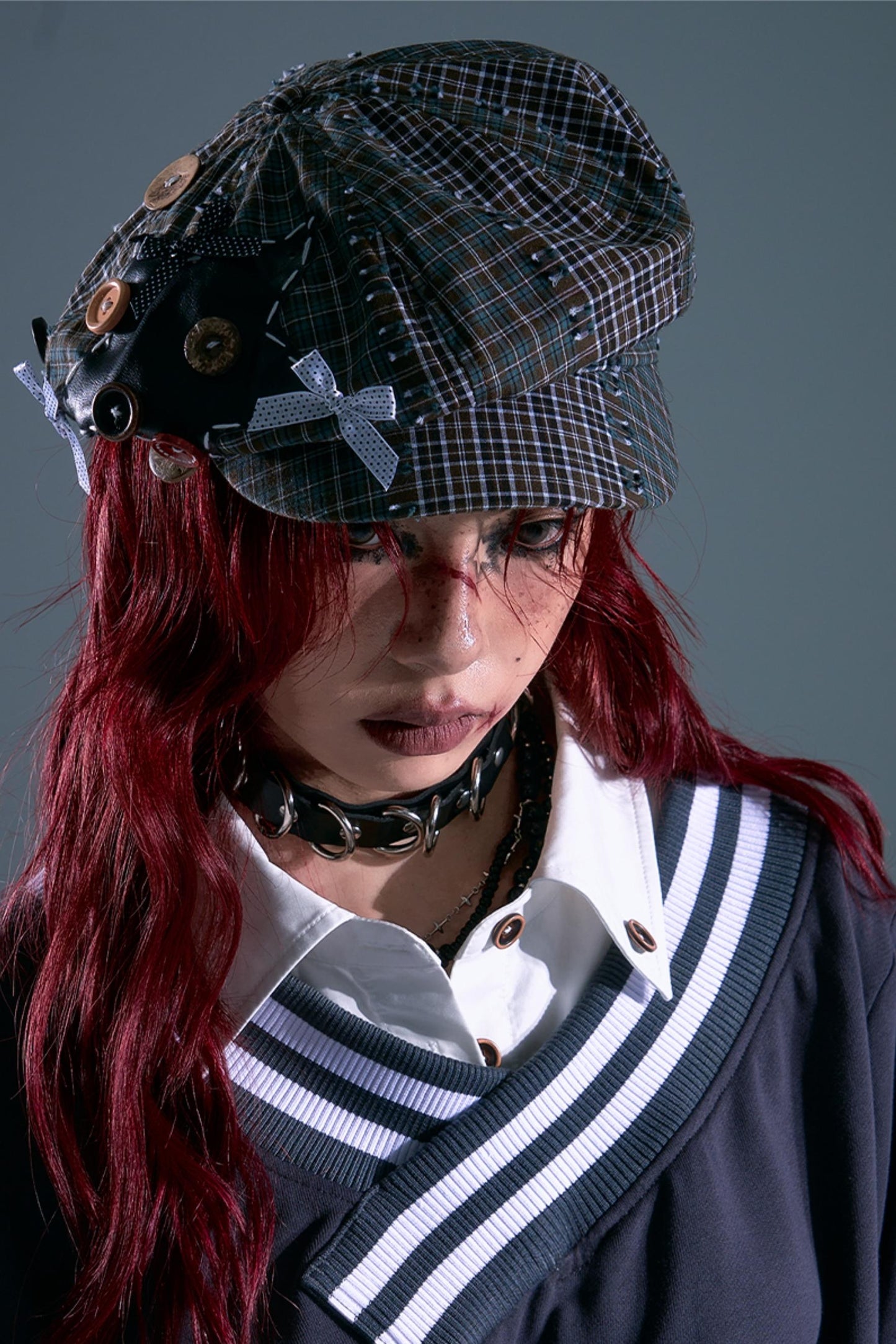 Starlight Plaid Newsboy Hat