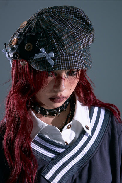 Starlight Plaid Newsboy Hat