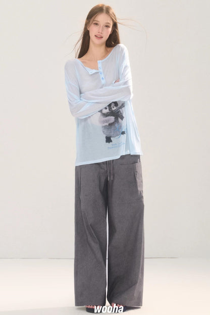 Large Pocket Wide-Leg Cargo Pants