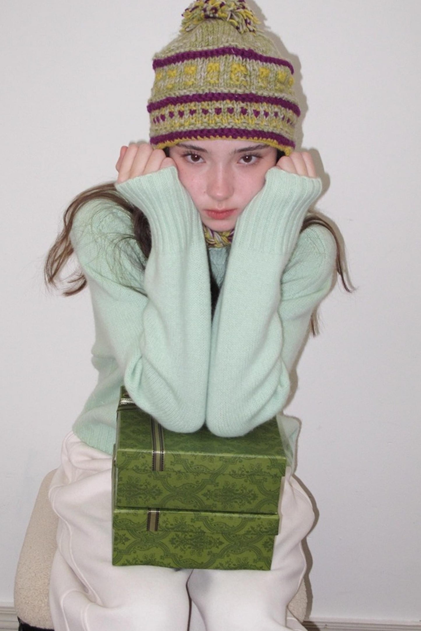 Mint Violet Wool Sweater