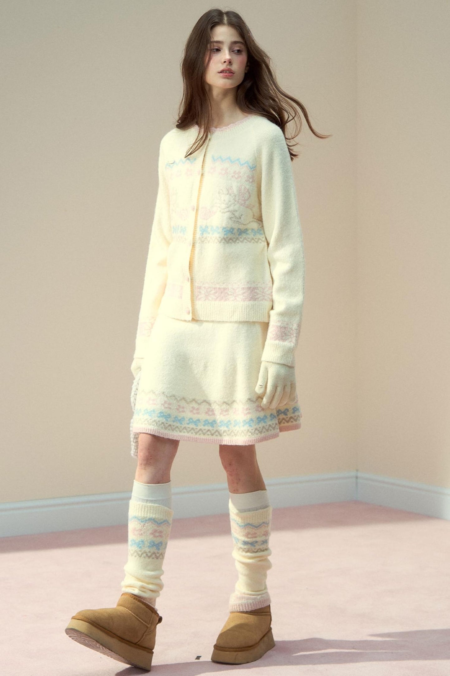 Sunset Fair Knitted Top & Skirt Set-Up