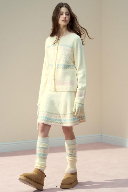 Sunset Fair Knitted Top & Skirt Set-Up