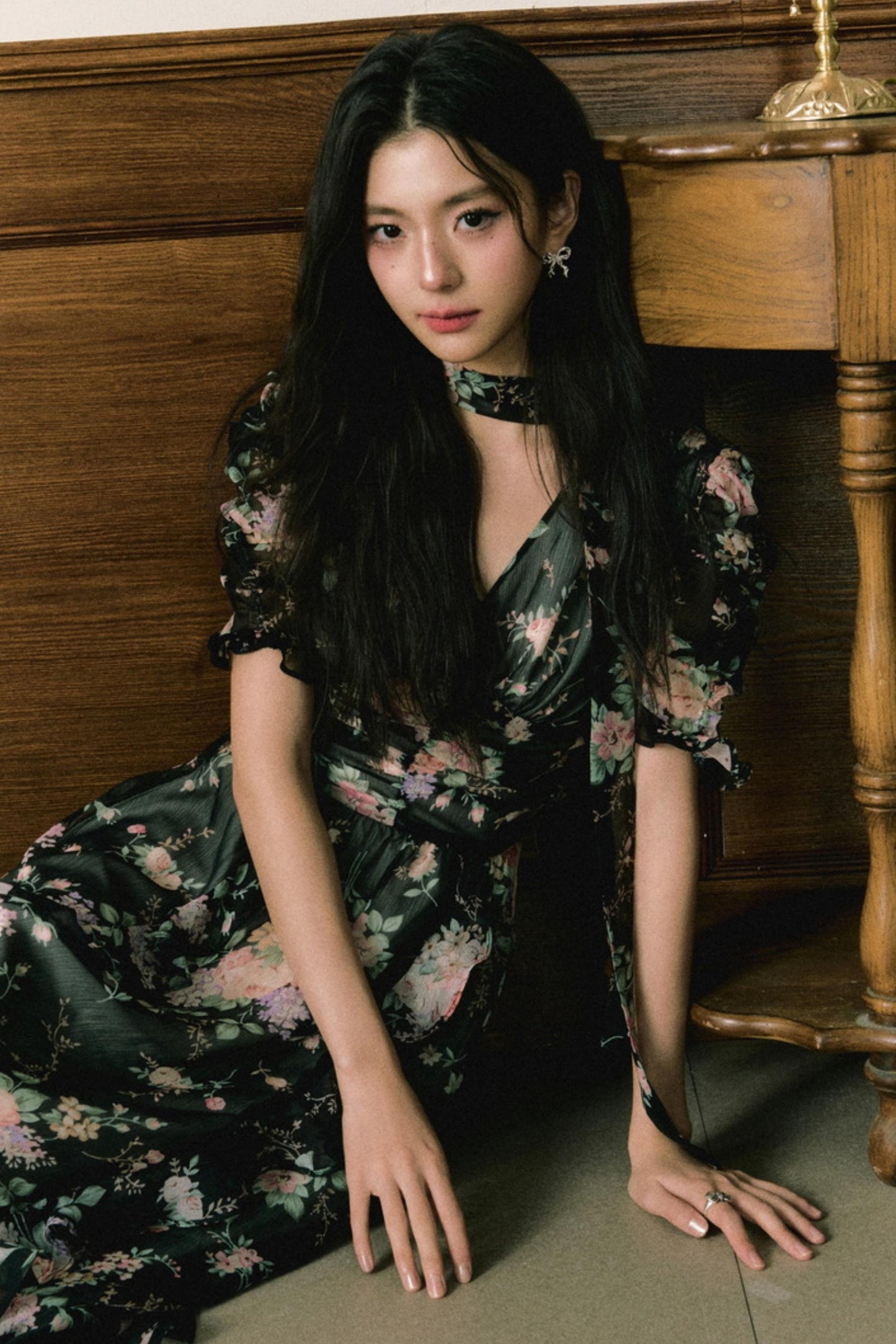 Pink Chiffon V-Neck Summer Dress