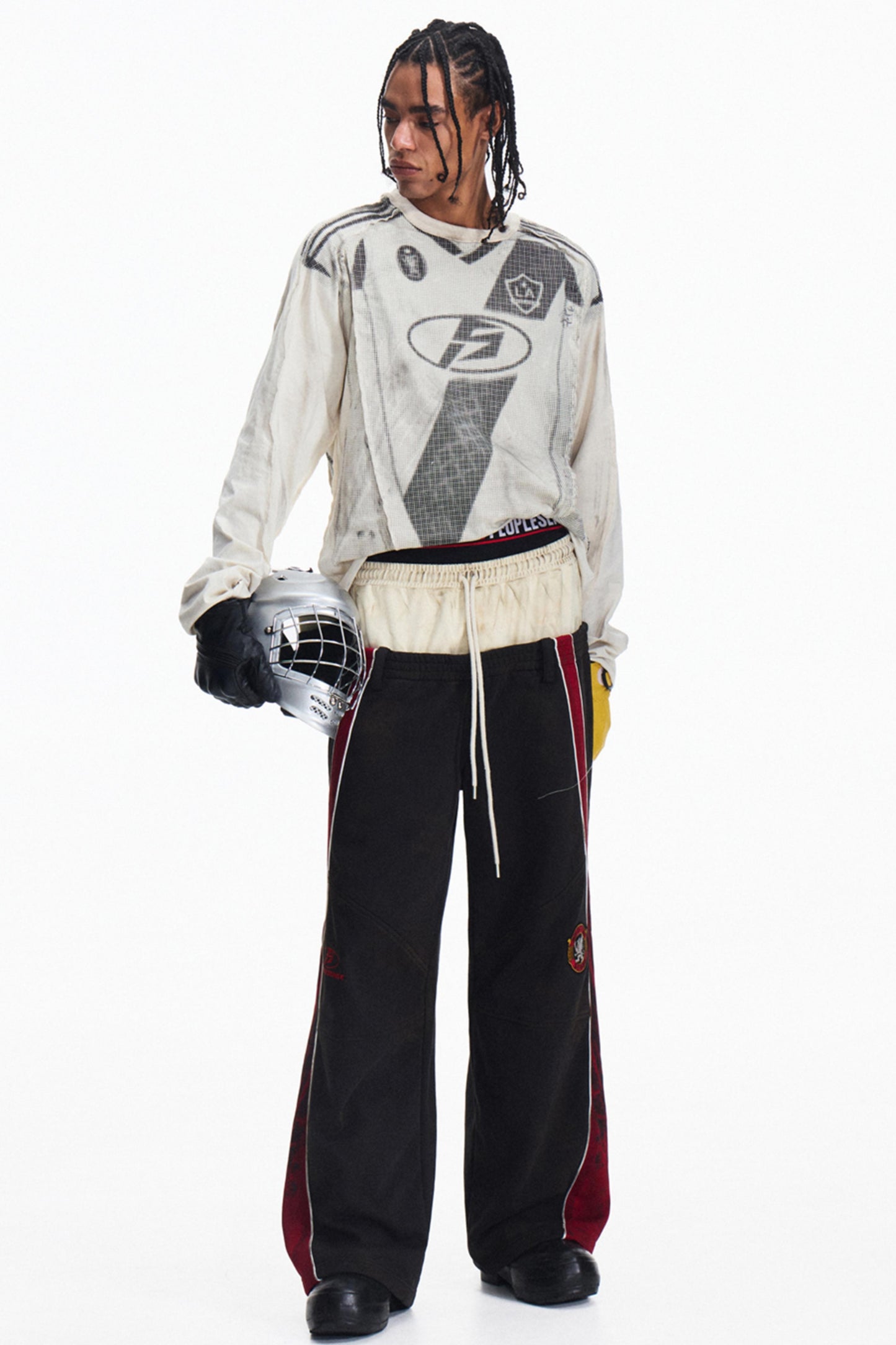 Vintage Panel Print Long Sleeve T-Shirt