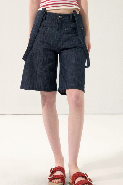 Sweet Denim Strap Shorts