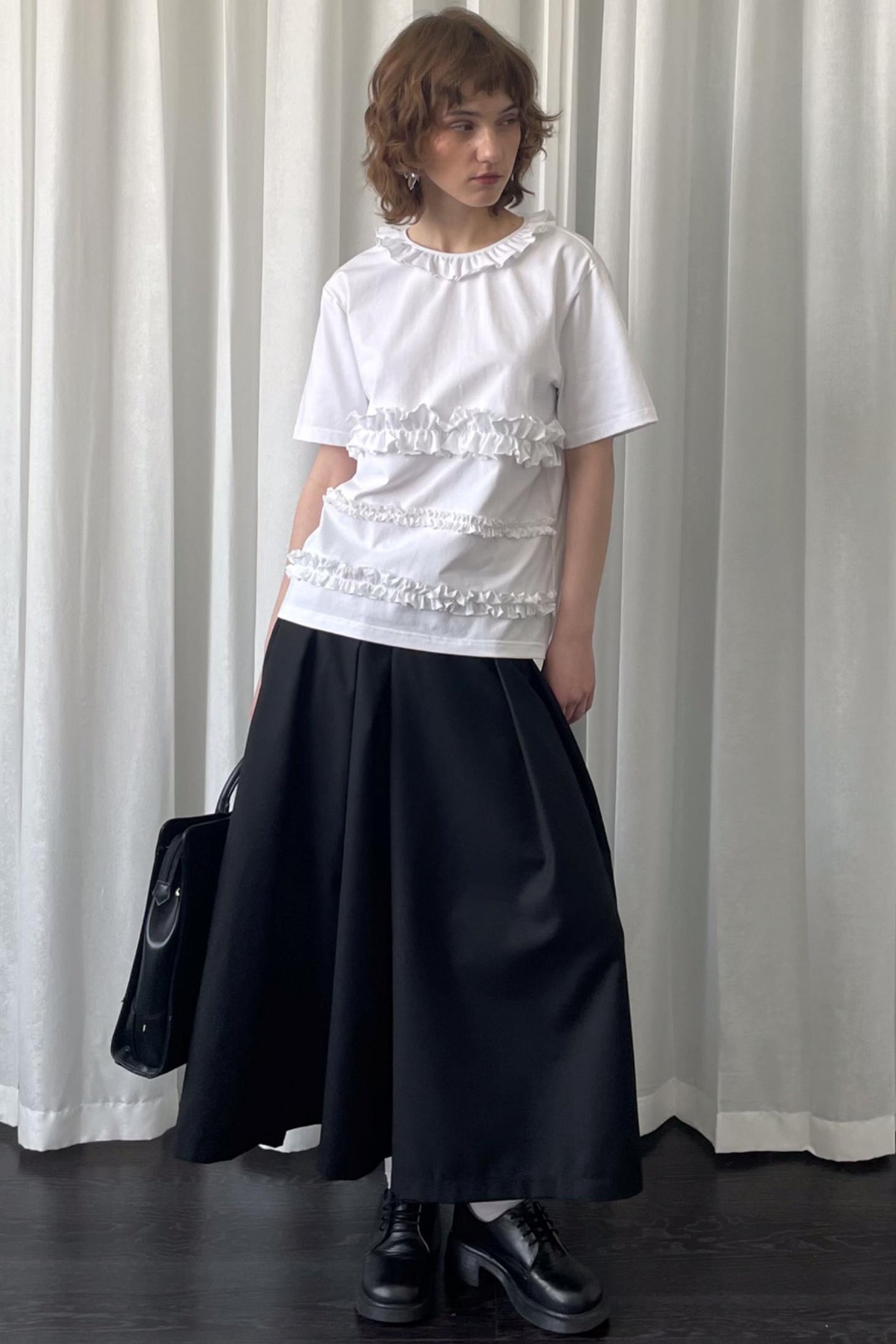 Whimsical White Drawstring Tee