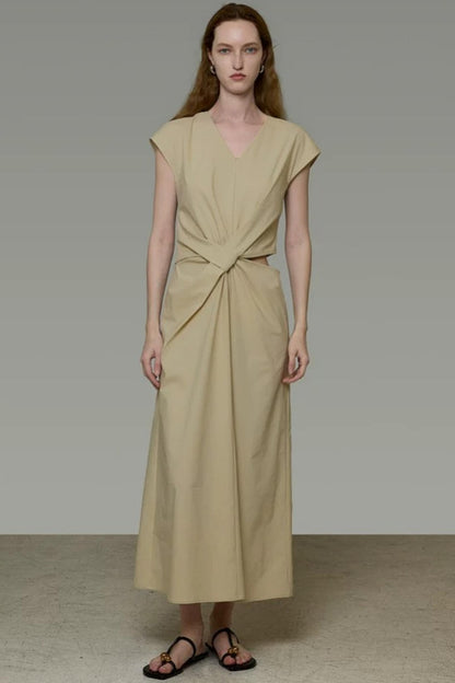 French Pleated Summer Dress