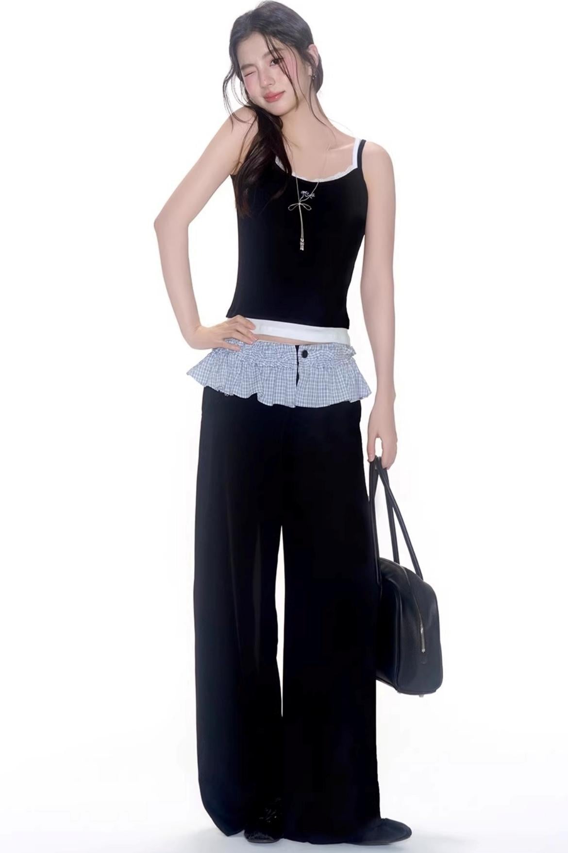 Floral Lace Camisole & Vintage Denim Set-Up