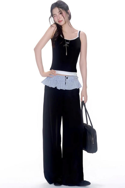 Floral Lace Camisole & Vintage Denim Set-Up