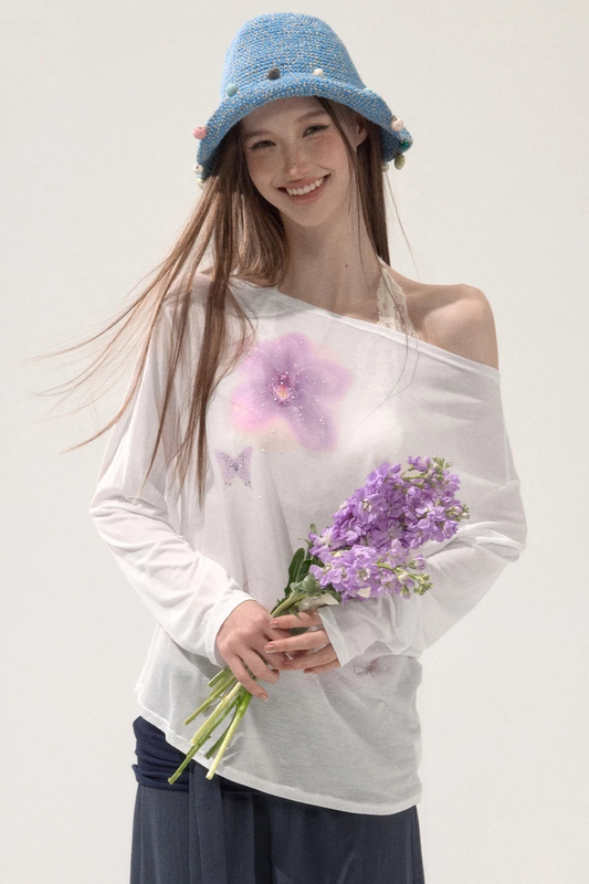Asymmetrical Printed T-Shirt