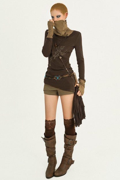 High Flip Collar T-Shirt