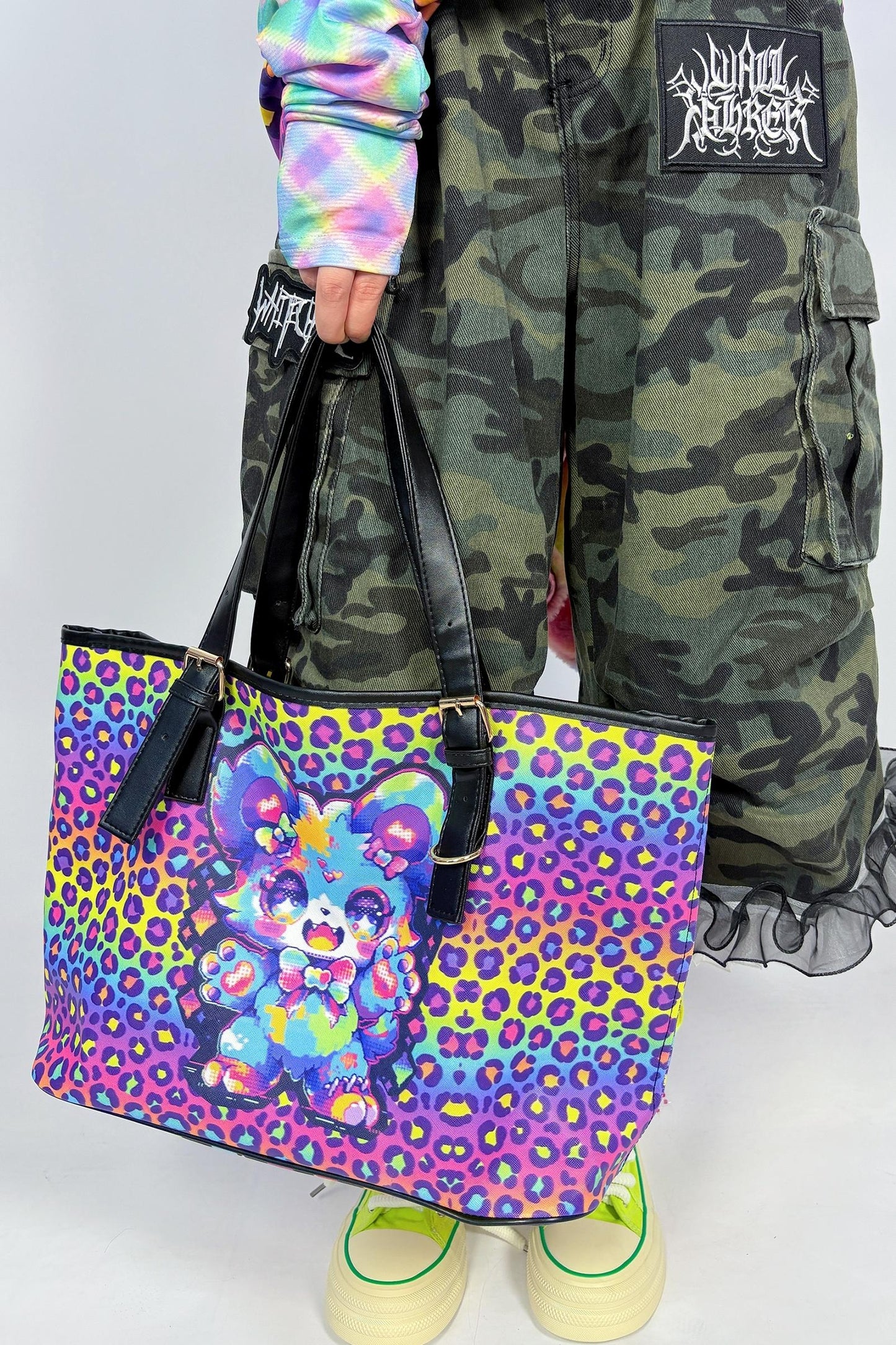 Rainbow Frise Leather Bag