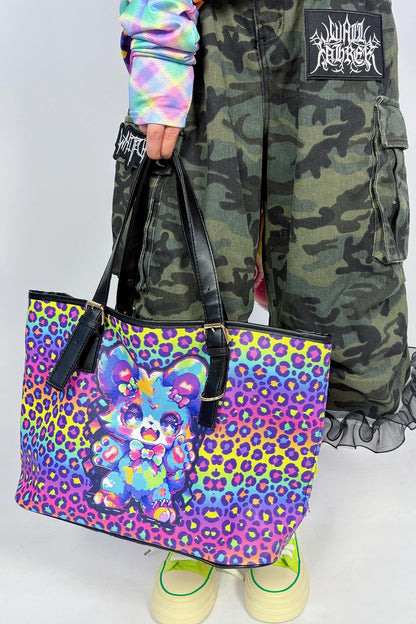 Rainbow Frise Leather Bag