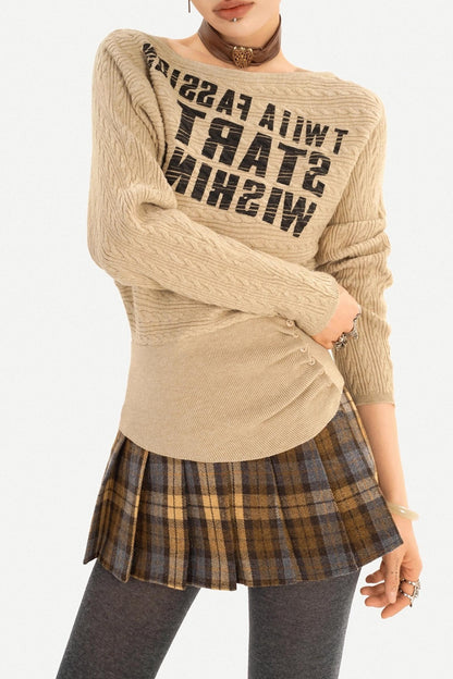 Spicy Off-Shoulder Knit Sweater