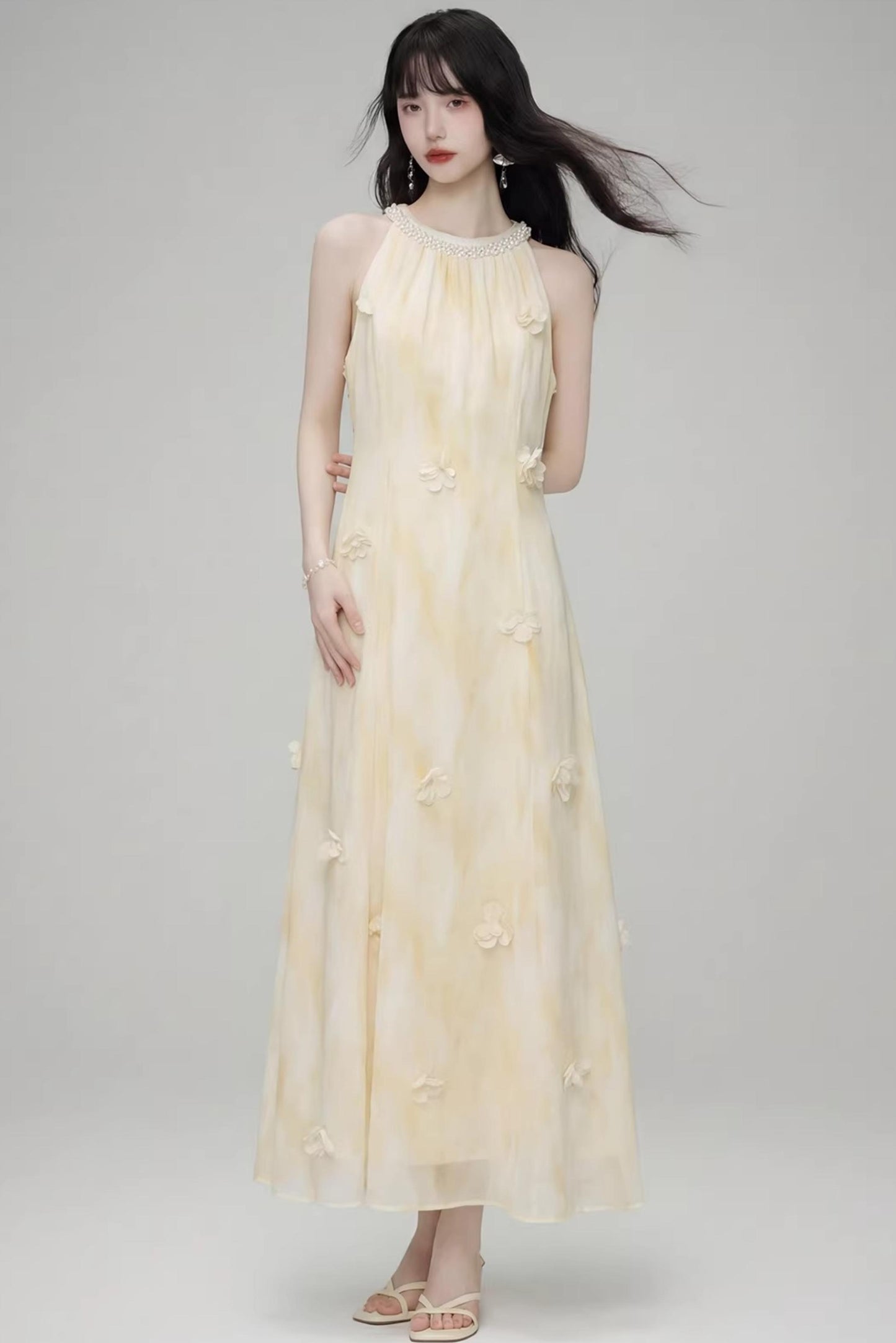Three-Dimensional Floral Dress