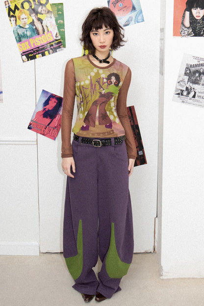 Purple Green Banana Pants