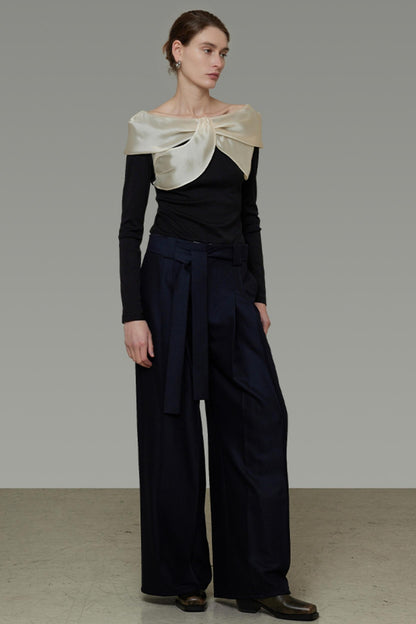 Slim Collar Knitted Top