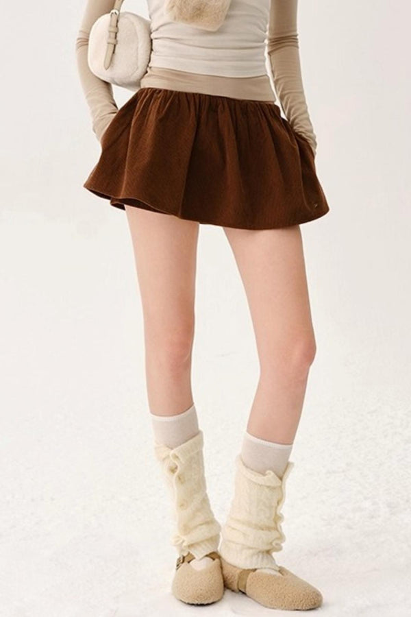 Elastic Waist Corduroy Pants