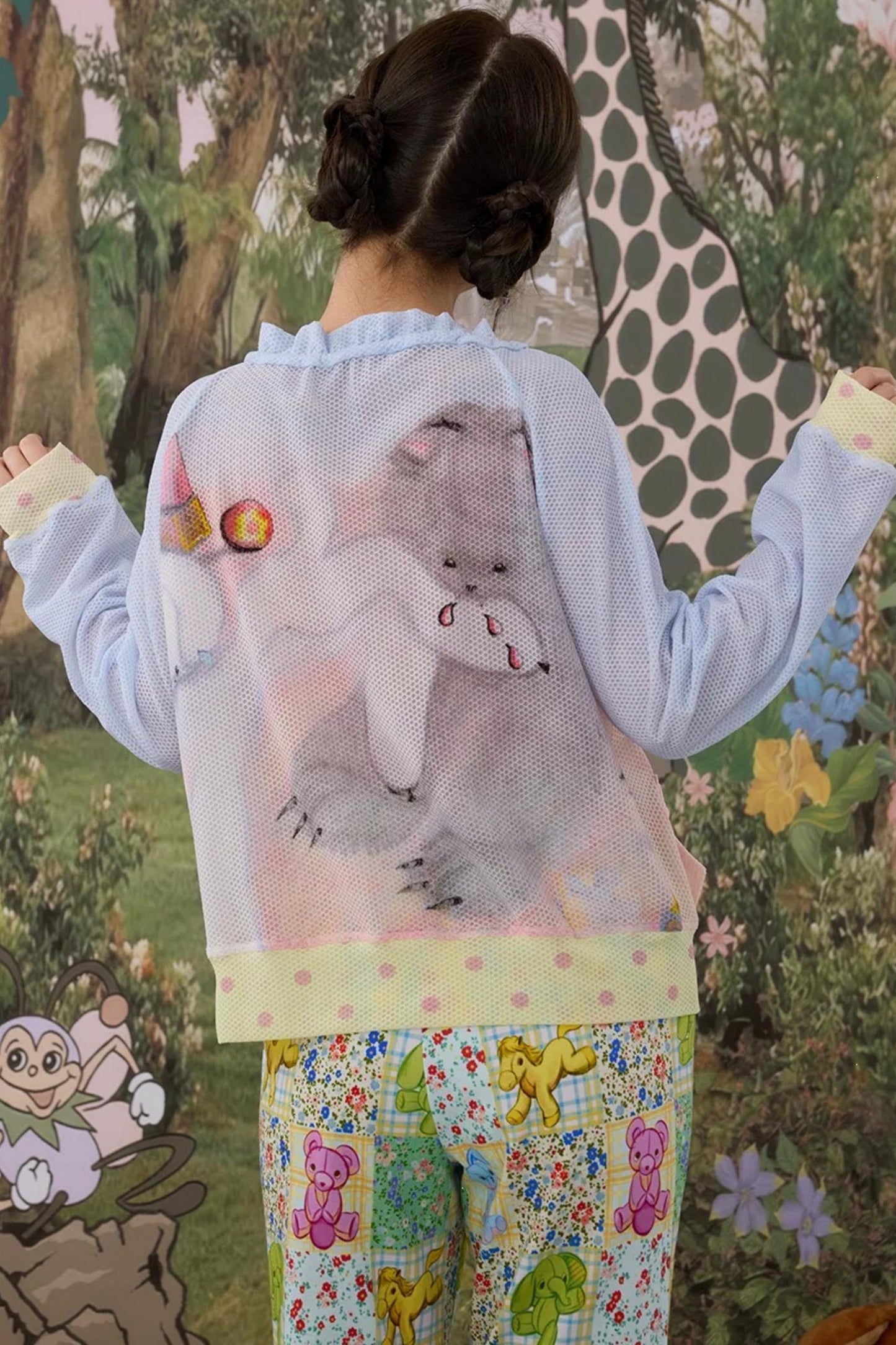 Illustration Mesh Sun Protection Top