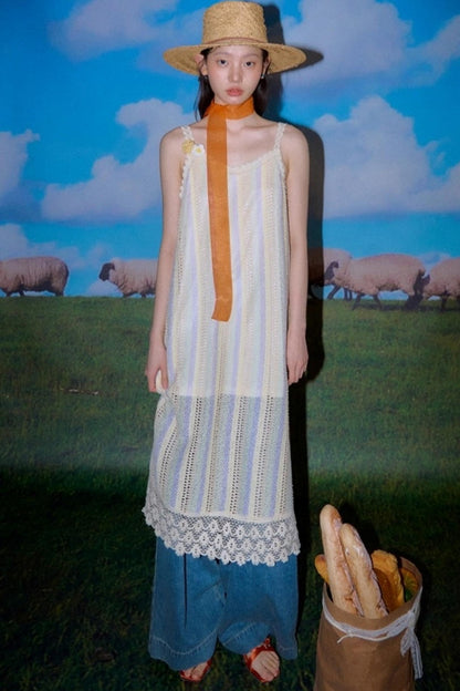 Rainbow Bohemian Hand Hook Flower Dress