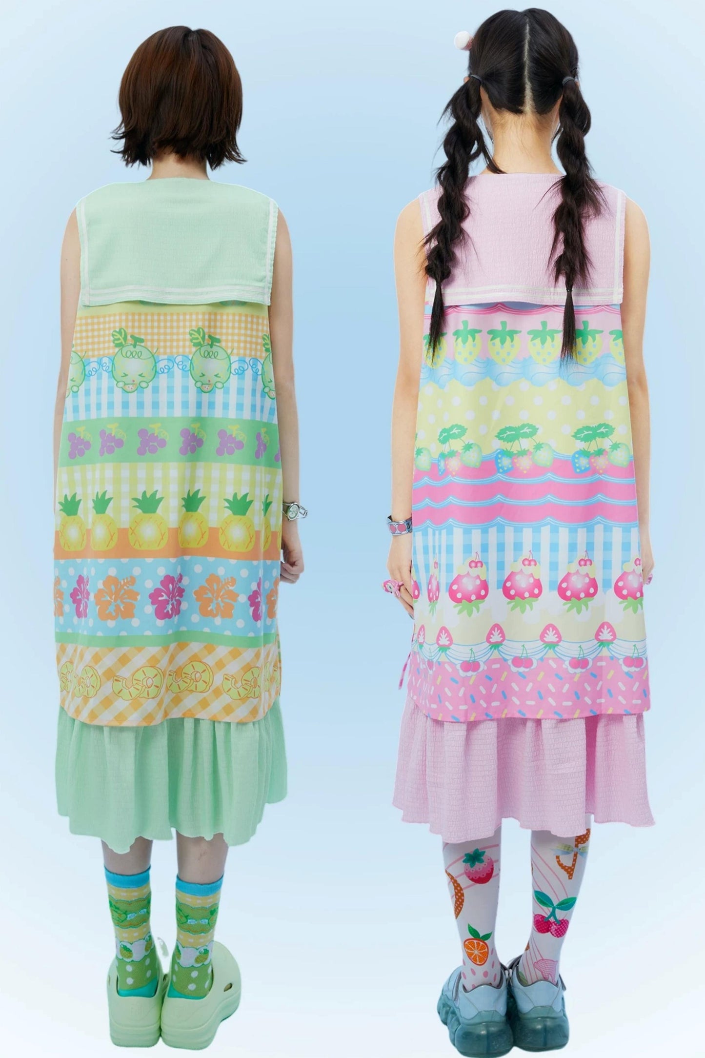 Fruit Print Sleeveless Dress