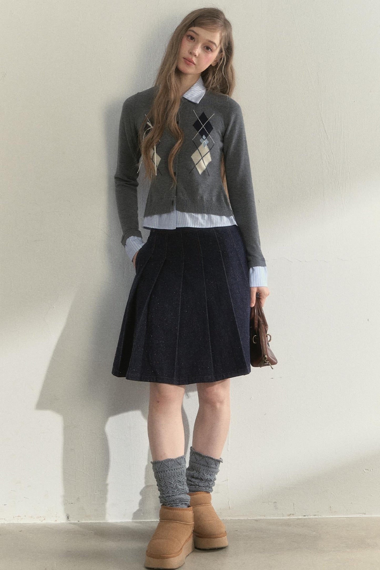 Vintage Rhombus Knit Sweater Top