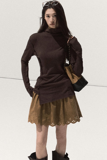 High-Elastic Knit Slim Top