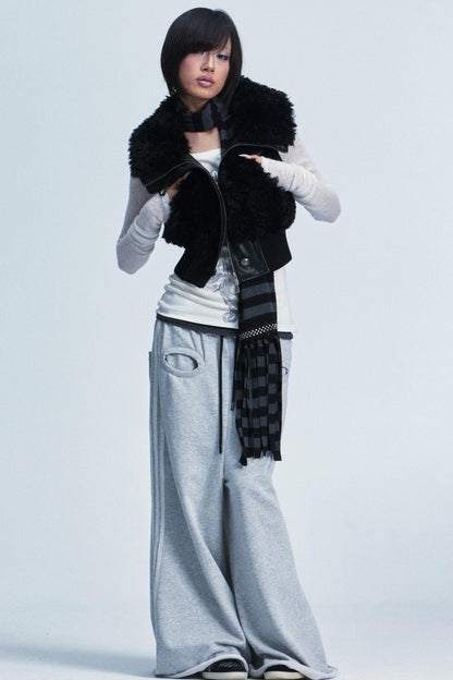 Frayed Hem Flared Pants