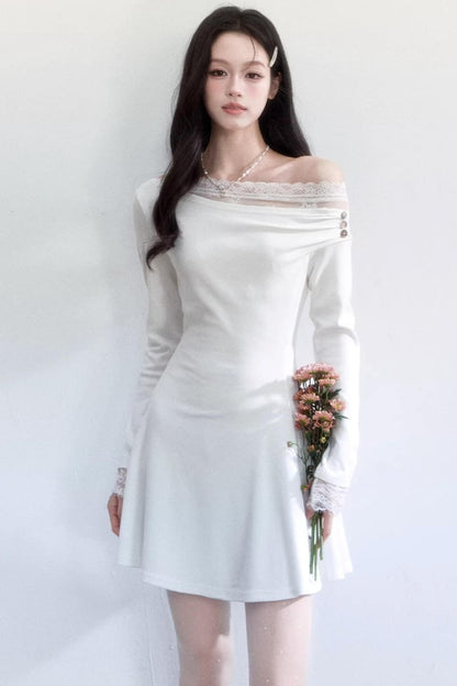 Moonlight Off-Shoulder Lace Dress