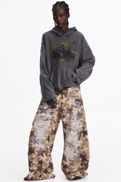 Stir-Fry Grey Hooded Top