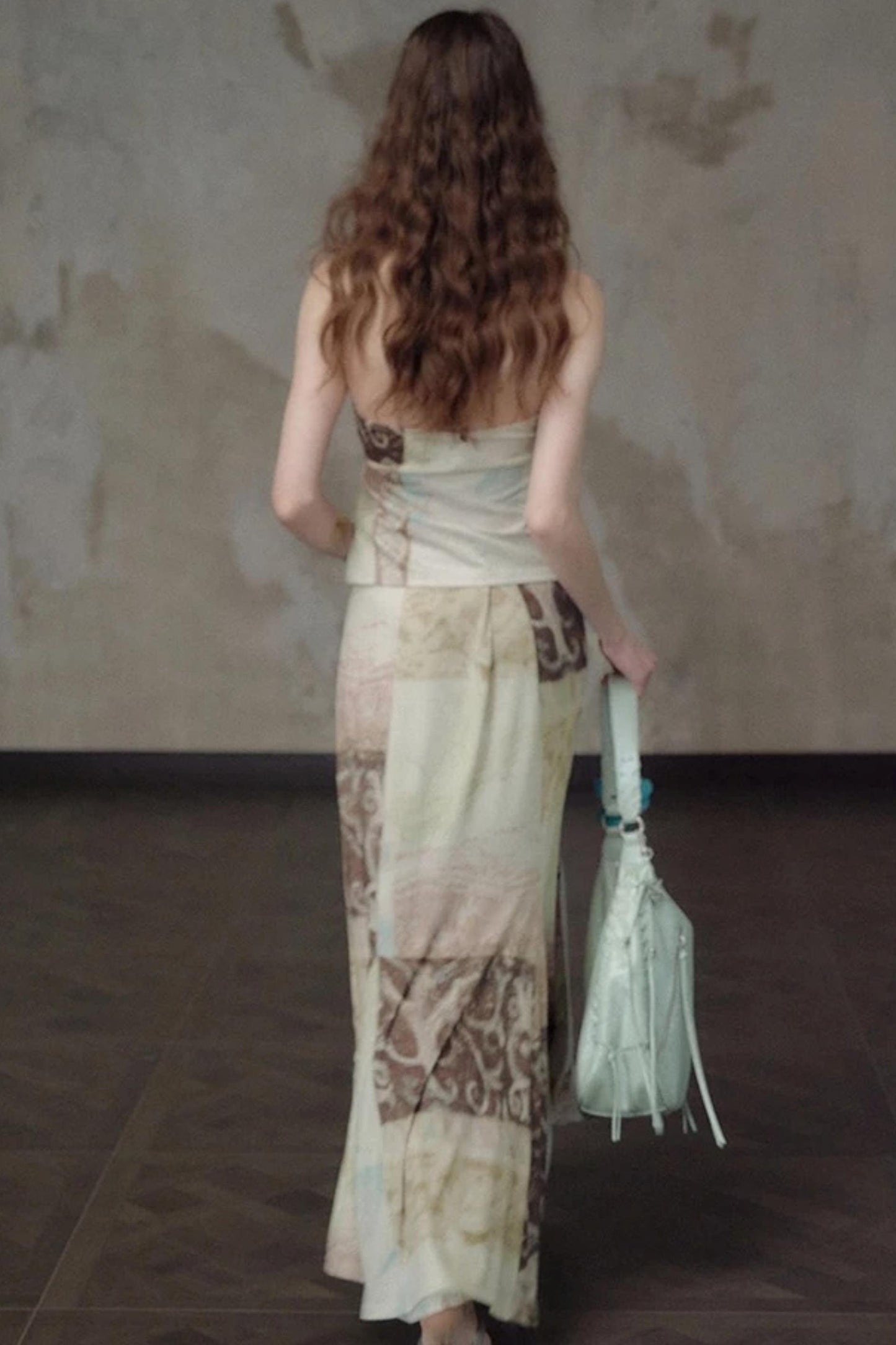Artistic Jacquard Knit Skirt