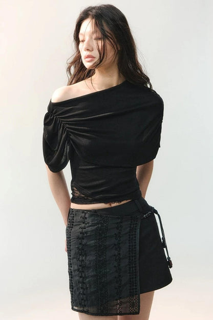 Ink Pearl Layered Skirt