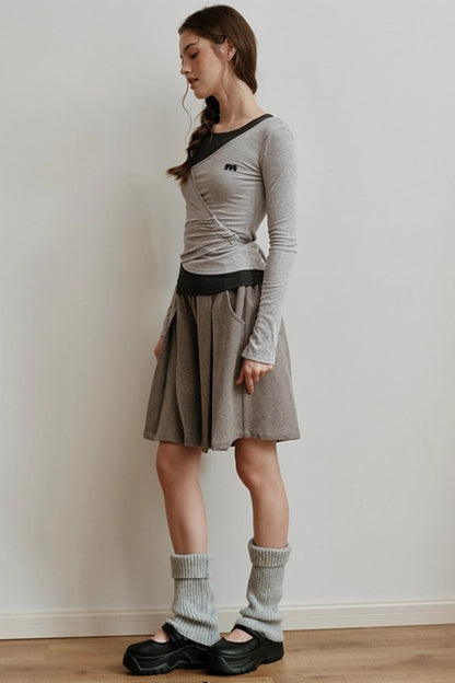 Embroidered Long-Sleeved Knitwear Top