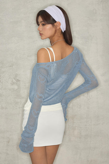 Holo Knit Asymmetric Top