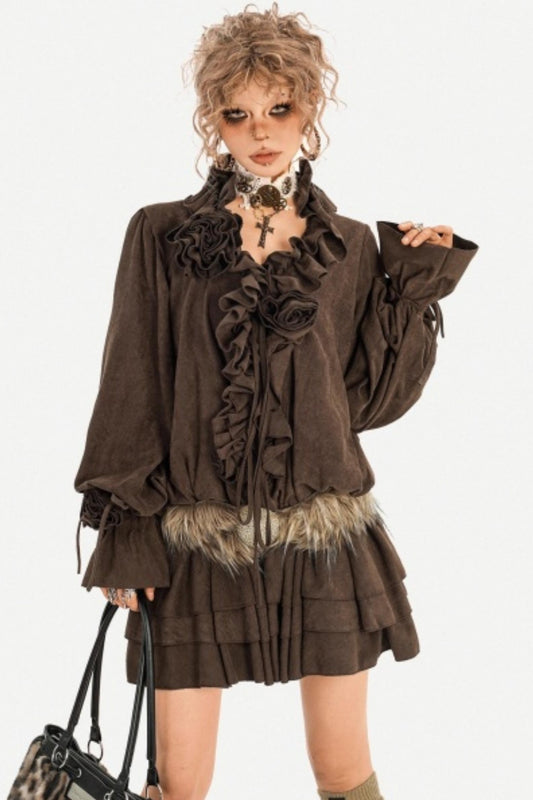 Baroque Pleated Shirt And Pants Set-Up