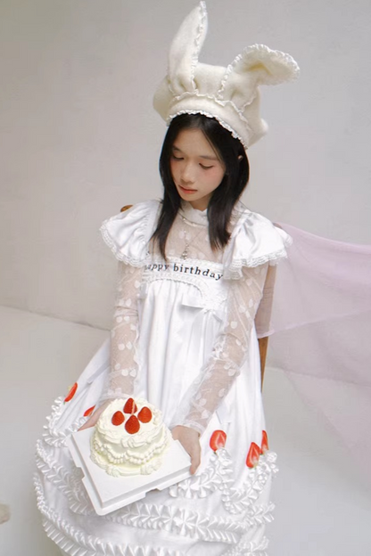 Strawberry Print Skirt Dress