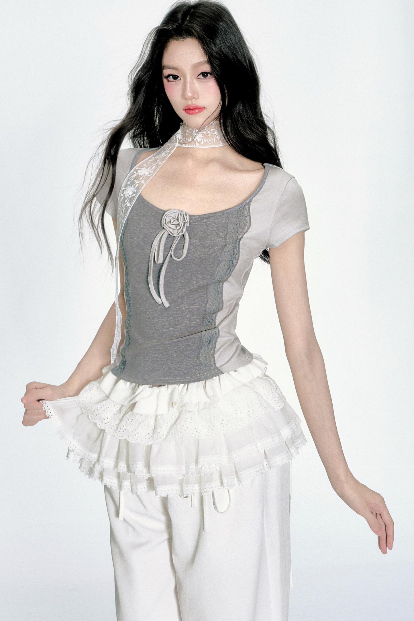 Color Clash Knit Tee